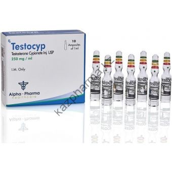 TestoCyp (Тестостерон ципионат) Alpha Pharma 10 ампул по 1мл (1амп 250 мг) - Байконур