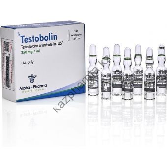 Testobolin (Тестостерон энантат) Alpha Pharma 10 ампул по 1мл (1амп 250 мг) - Байконур